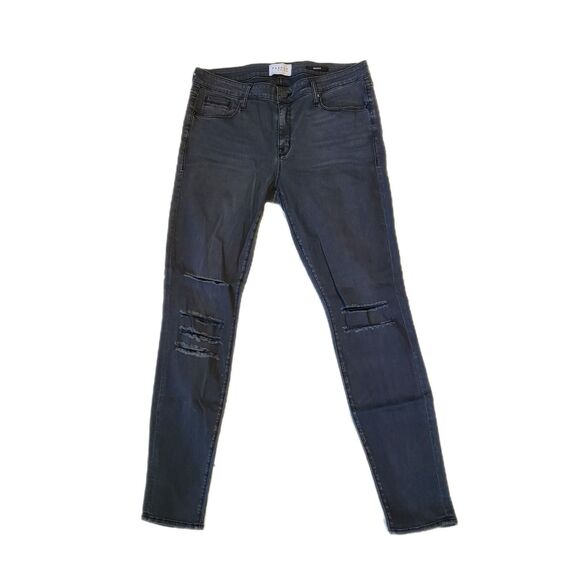 Parker Smith NEW Kam Gray Distressed Stretch Skinny Jeans, Size 12, MSRP $209 - Picture 4 of 9
